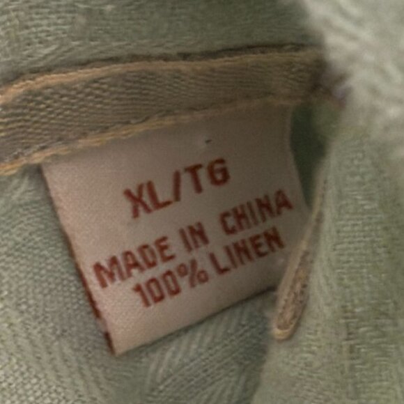 Tommy Bahama 100% Linen Green Short Sleeve Shirt – Size XL - Picture 6 of 13